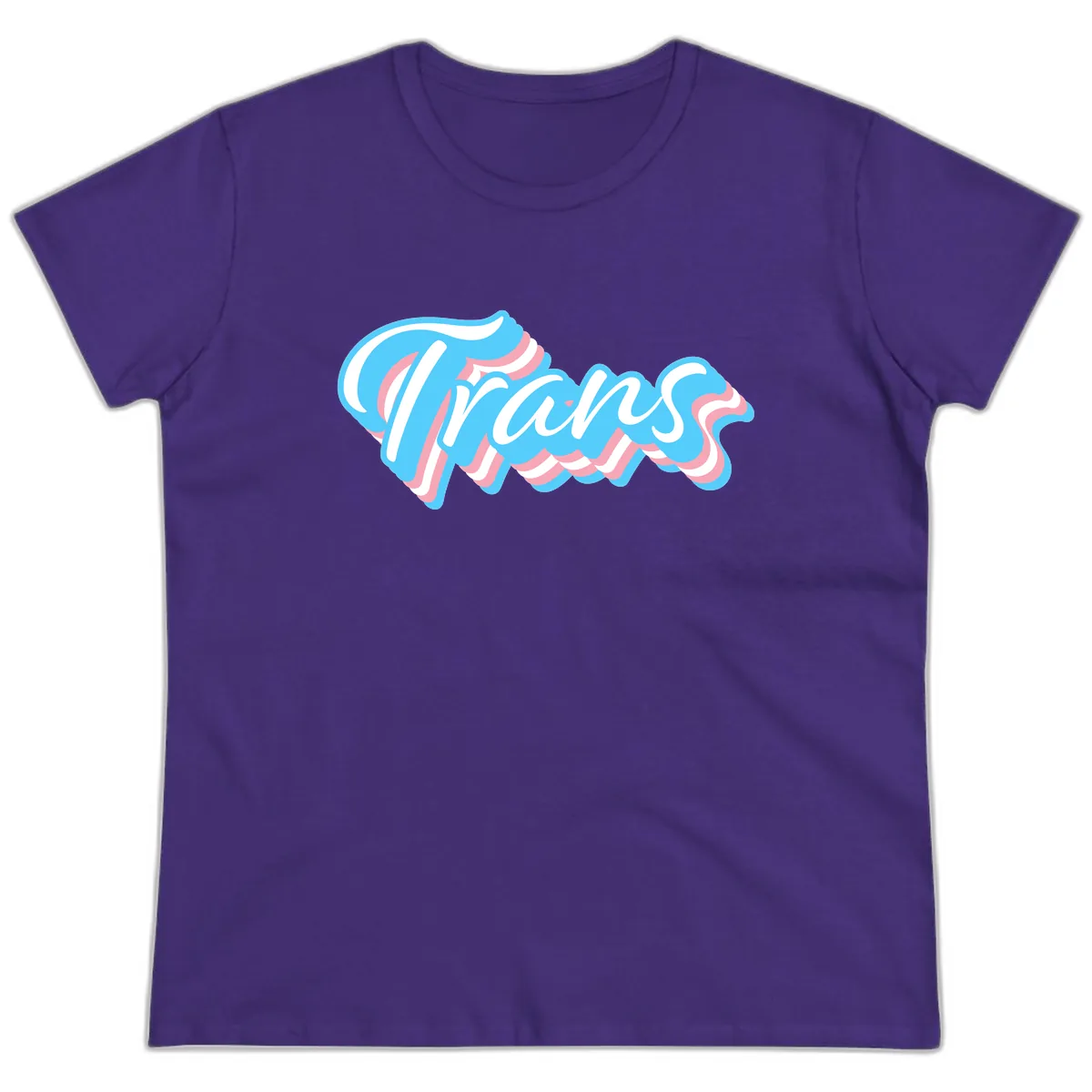 Waves Pride Design Ladies Tee in Purple