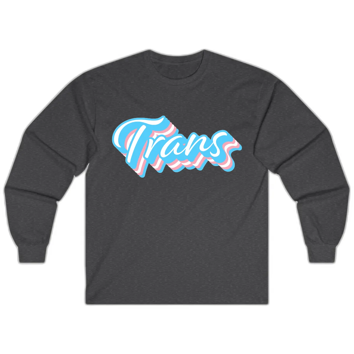 Waves Pride Design Long Sleeve in Dark Heather