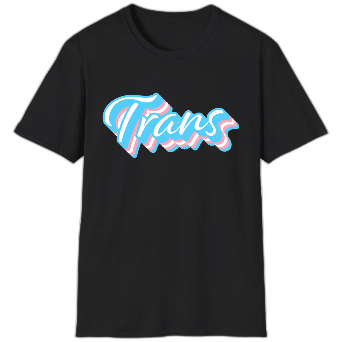 Waves Pride Design T-Shirt in Black