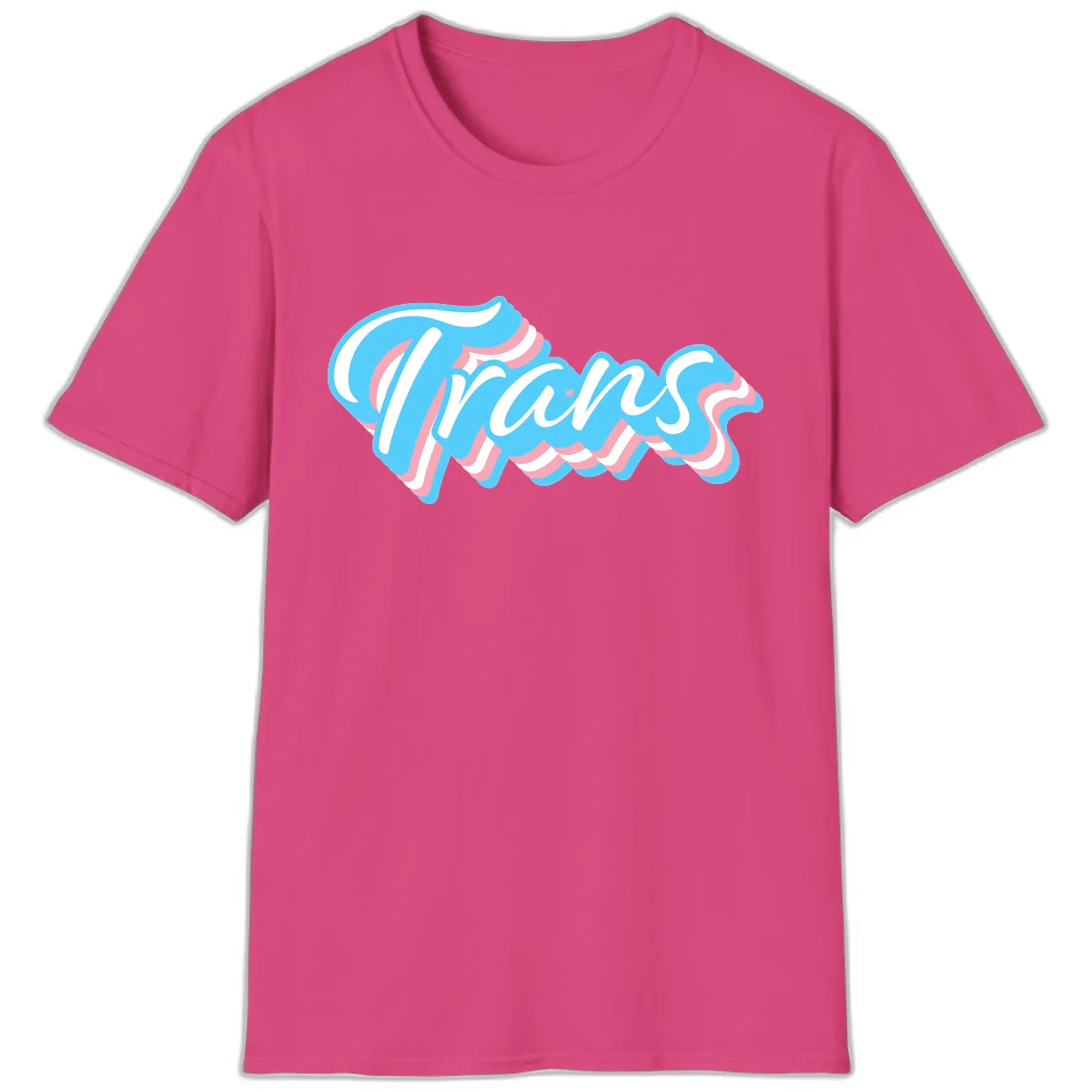 Waves Pride Design T-Shirt in Heliconia