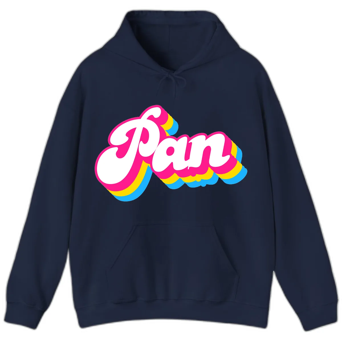 Pam Retro Pop Art Design Hoodie in Navy