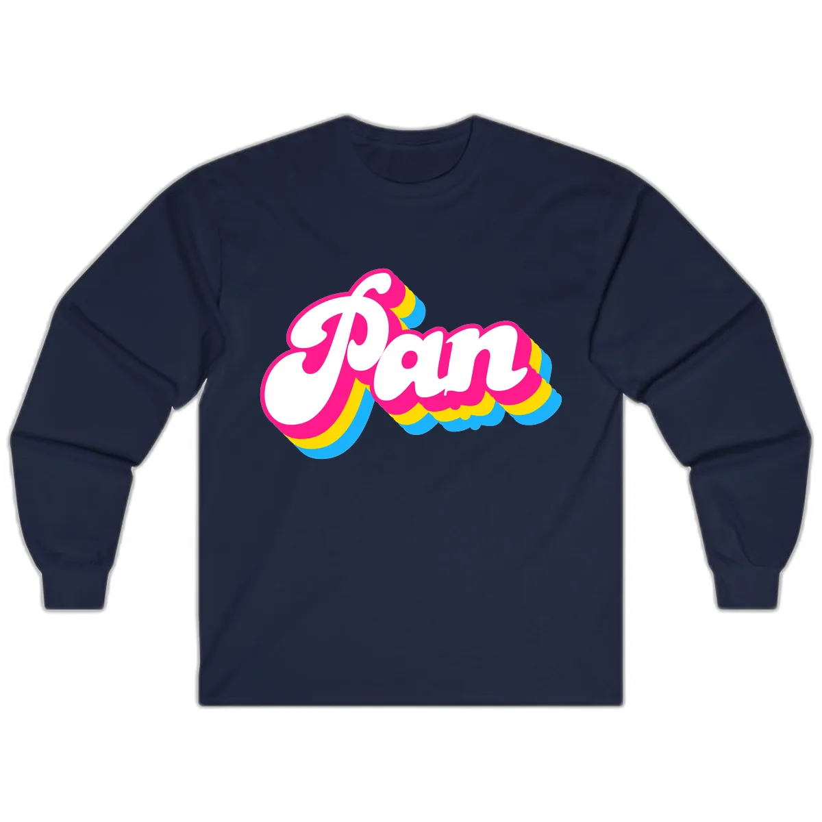Pam Retro Pop Art Design Long Sleeve in Navy
