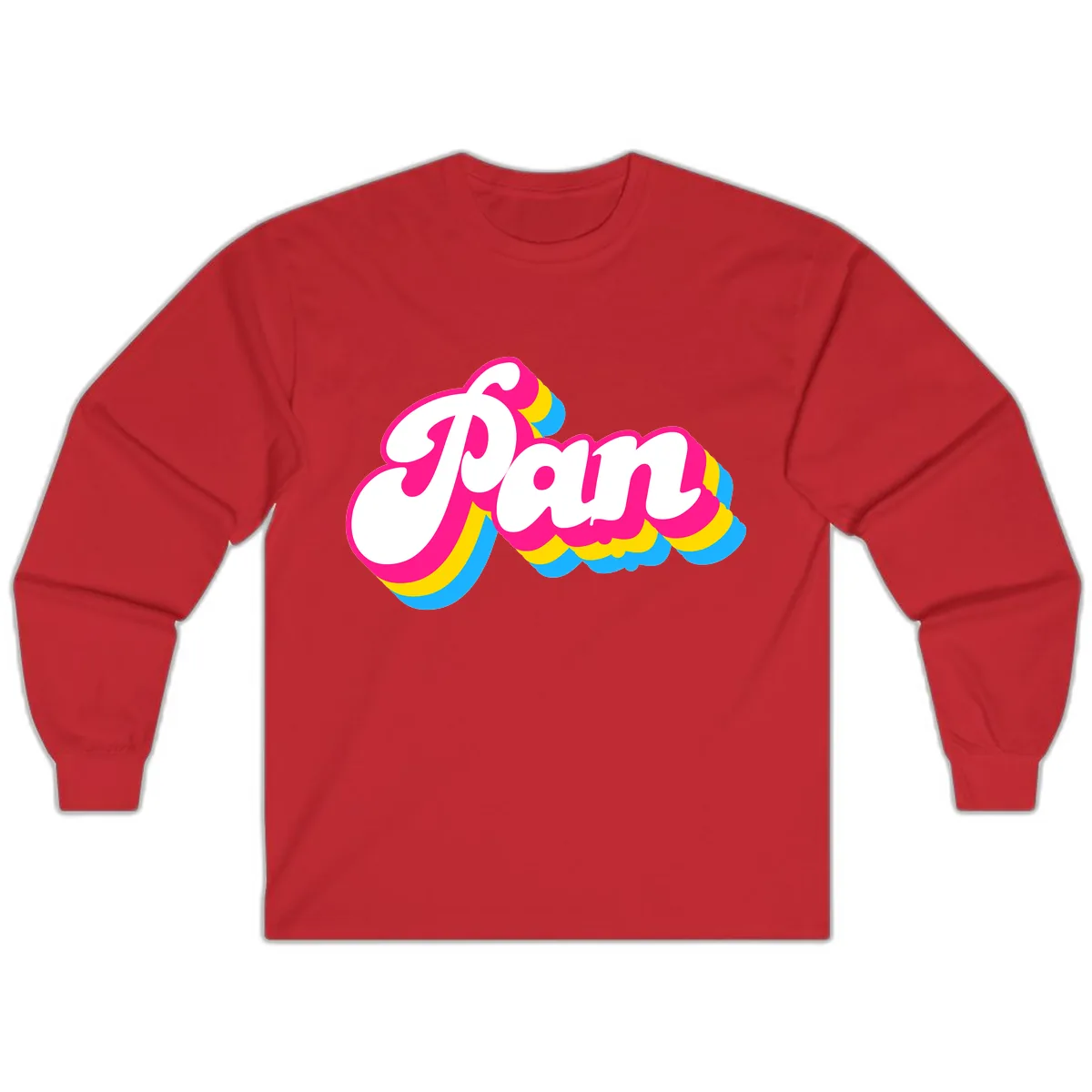 Pam Retro Pop Art Design Long Sleeve in Red