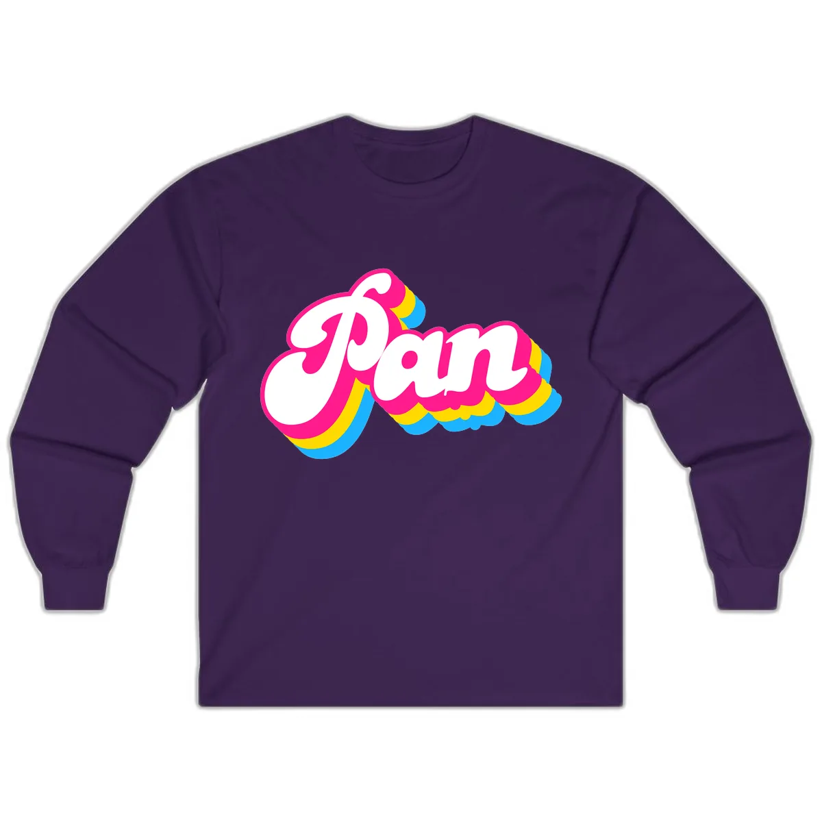 Pam Retro Pop Art Design Long Sleeve in Purple