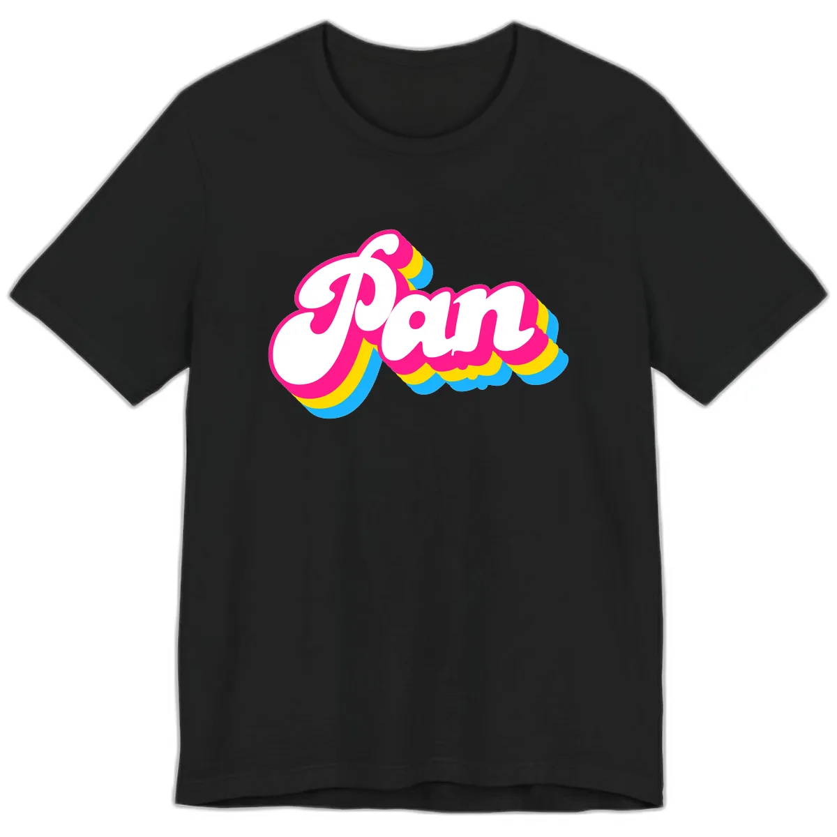 Pam Retro Pop Art Design Premium T-Shirt in Black