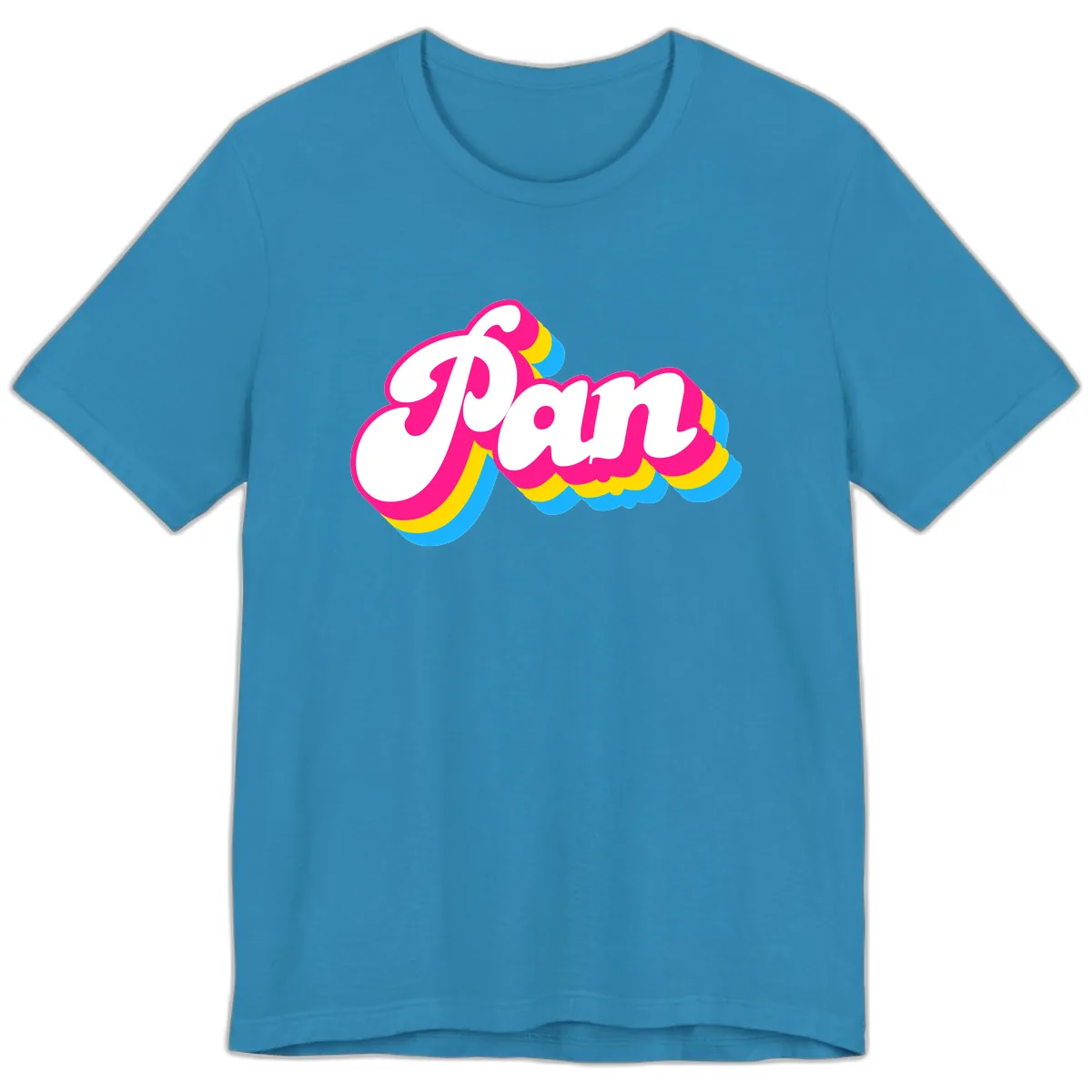 Pam Retro Pop Art Design Premium T-Shirt in Aqua
