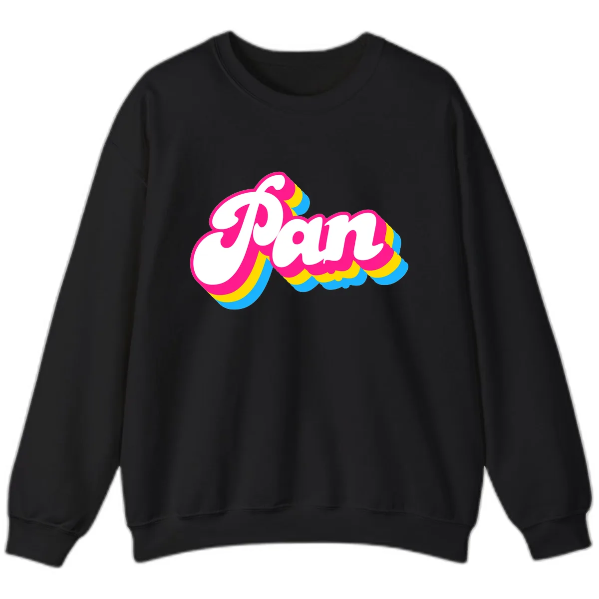 Pam Retro Pop Art Design Sweatshirt in Black