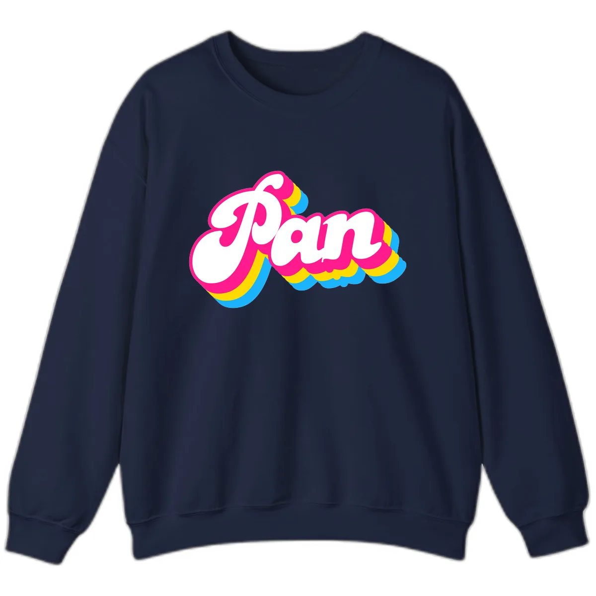 Pam Retro Pop Art Design Sweatshirt in Navy