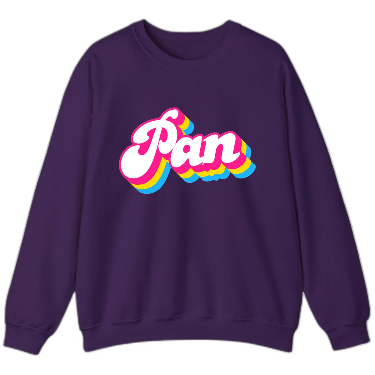 Pam Retro Pop Art Design Sweatshirt in Purple