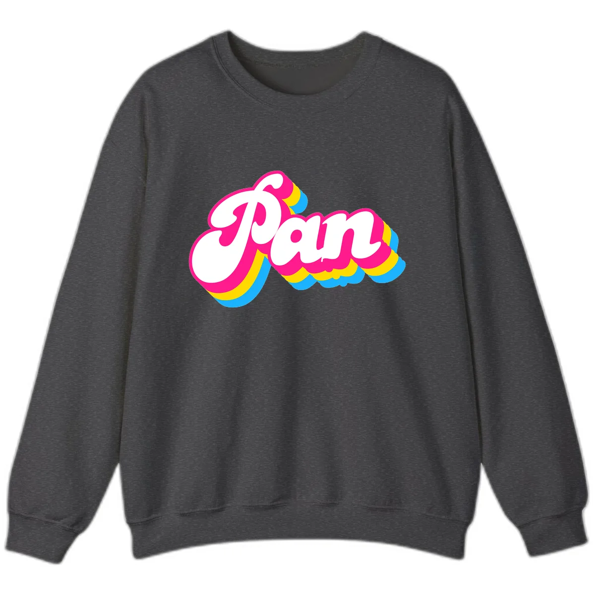 Pam Retro Pop Art Design Sweatshirt in Dark Heather