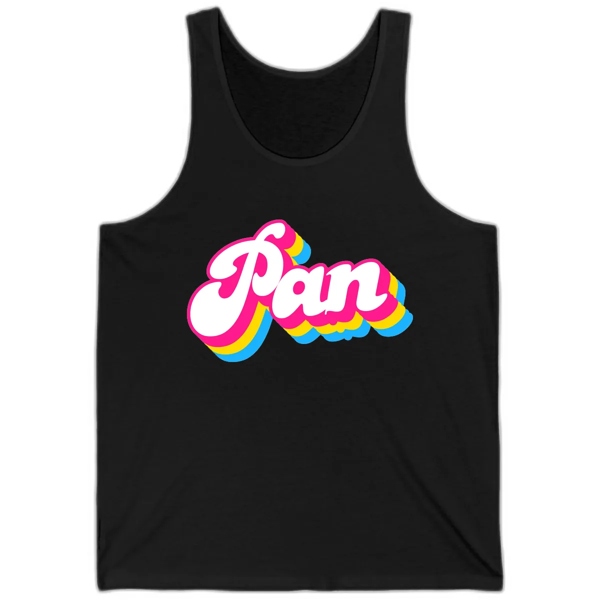 Pam Retro Pop Art Design Tank in Black