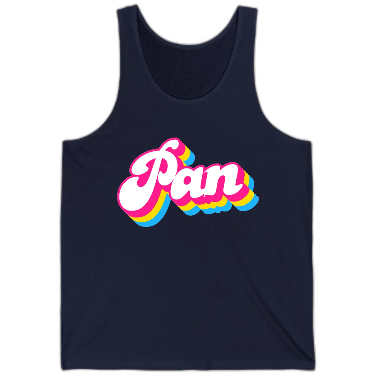 Pam Retro Pop Art Design Tank in Navy