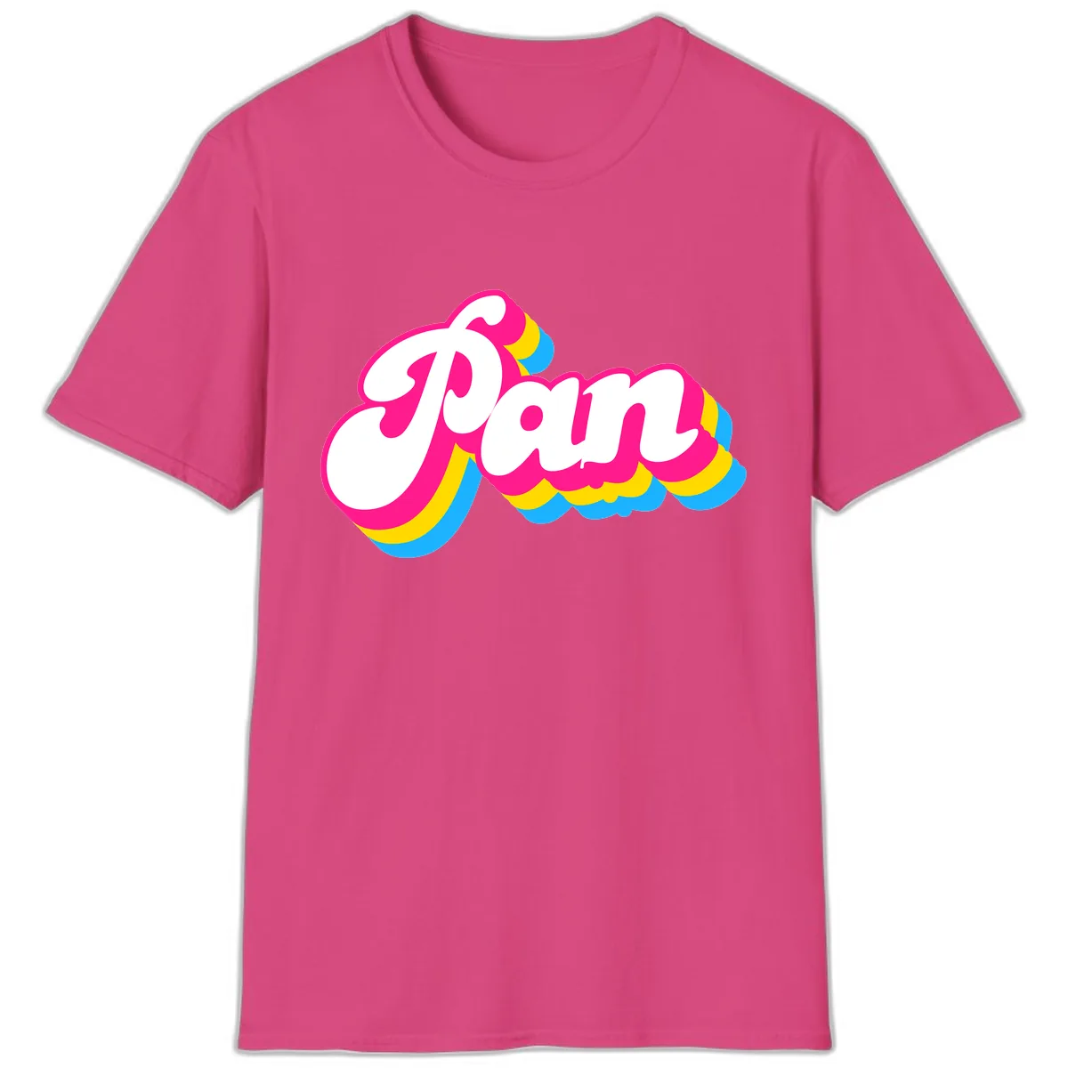 Pam Retro Pop Art Design T-Shirt in Heliconia