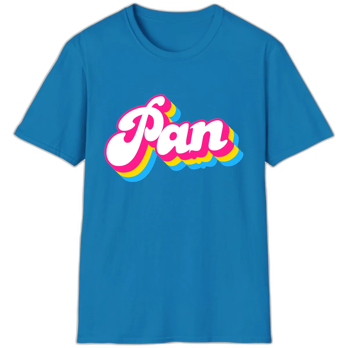Pam Retro Pop Art Design T-Shirt in Sapphire