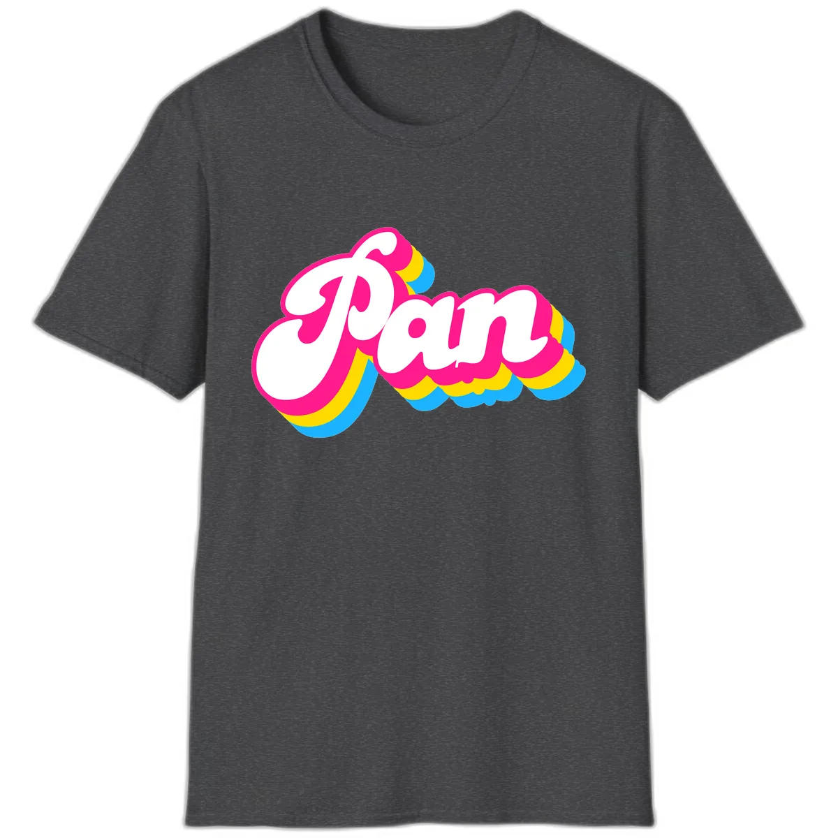 Pam Retro Pop Art Design T-Shirt in Dark Heather