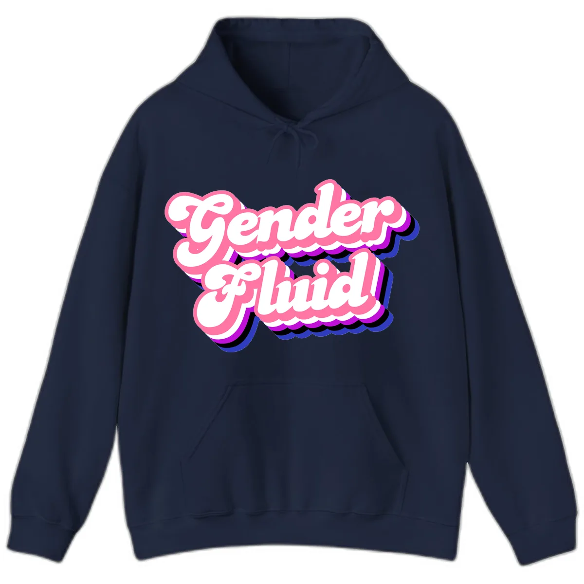 Gender Fluid Hoodie in Navy