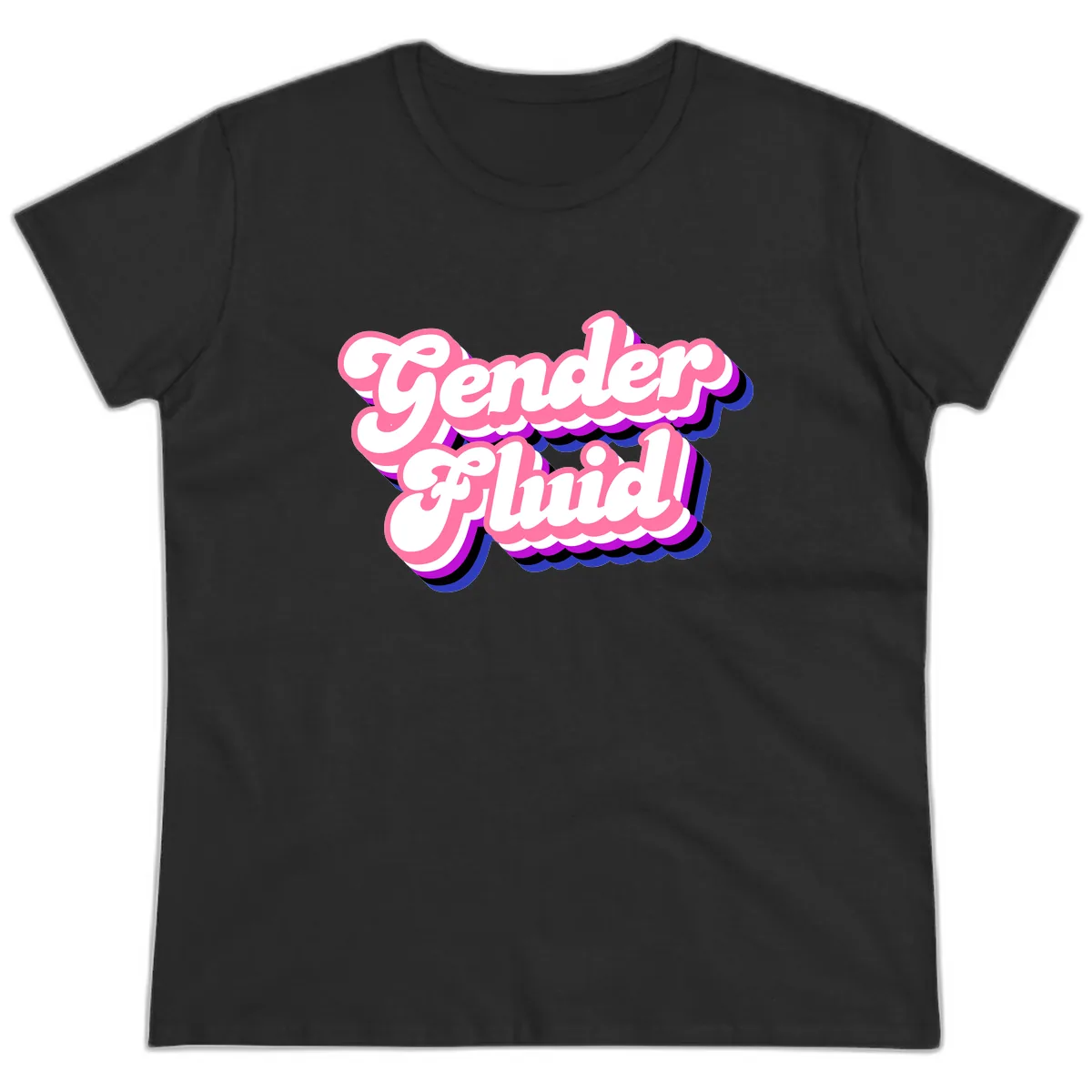 Gender Fluid Ladies Tee in Black