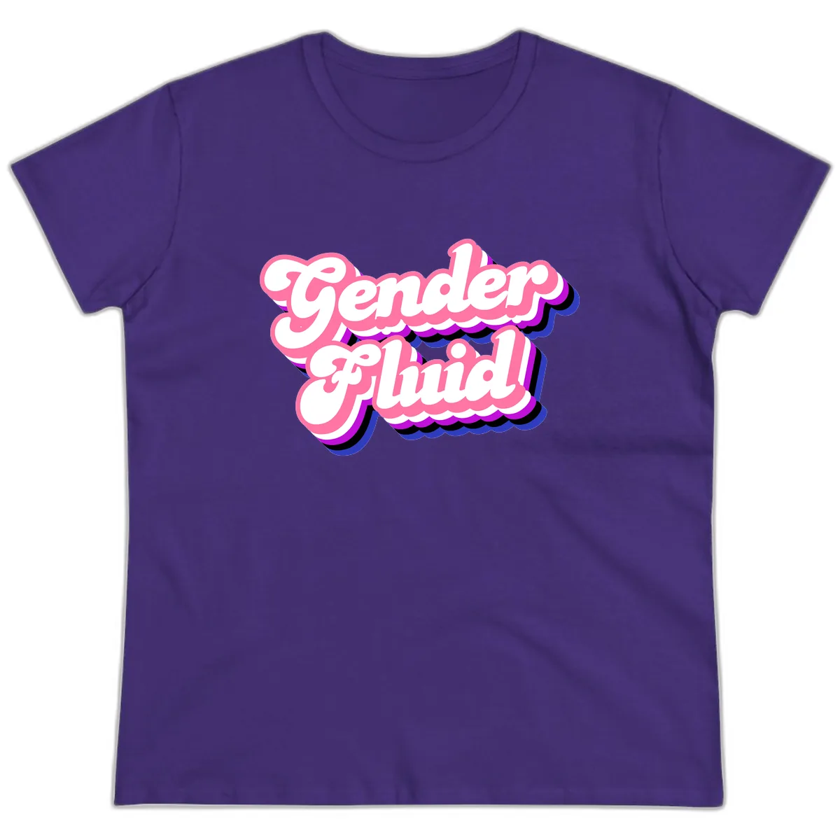 Gender Fluid Ladies Tee in Purple
