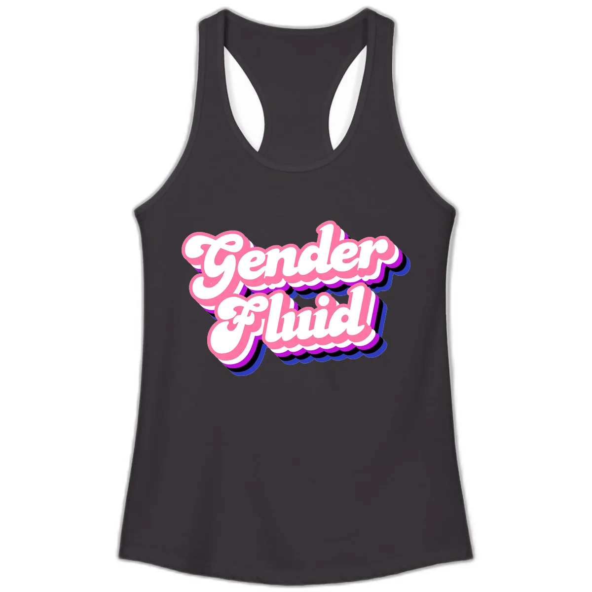 Gender Fluid Ladies Tank in Black