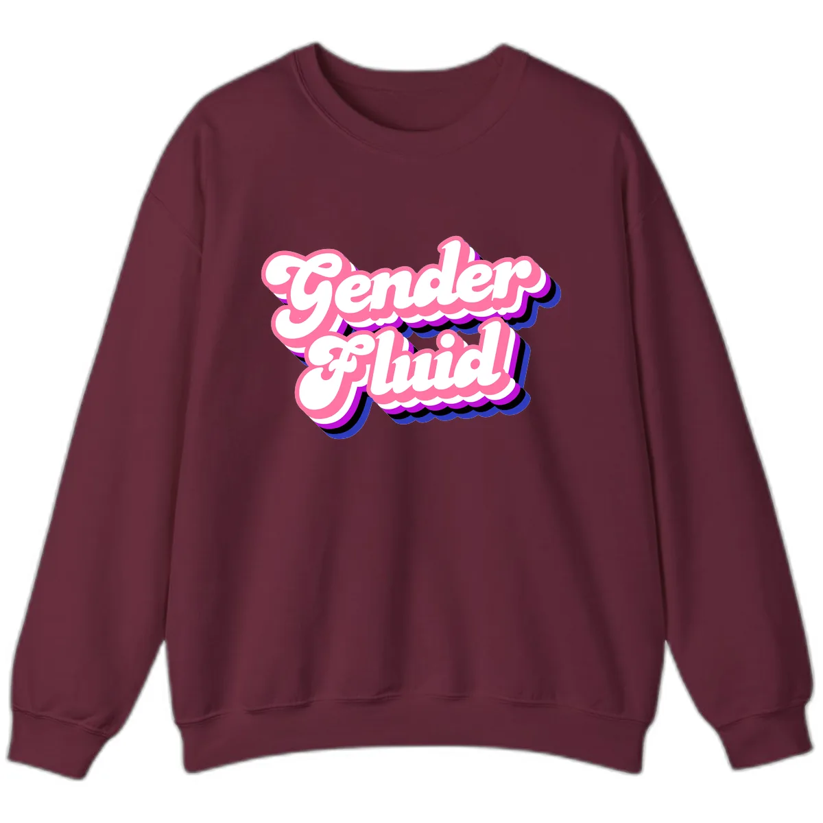 Gender Fluid Sweatshirt in Maroon
