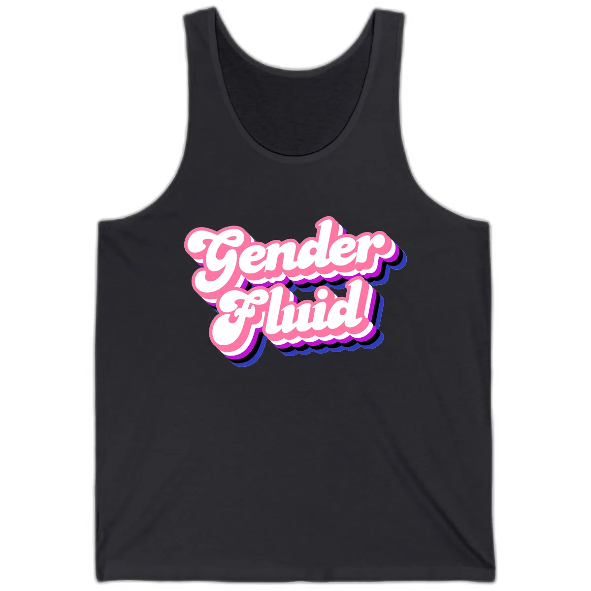 Gender Fluid Tank in Dark Grey
