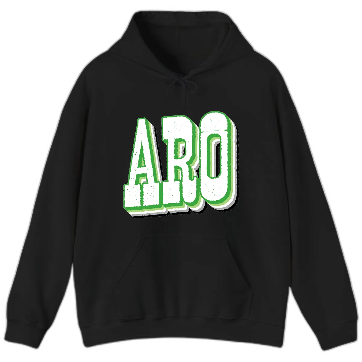 Aro Pride Design Hoodie in Black