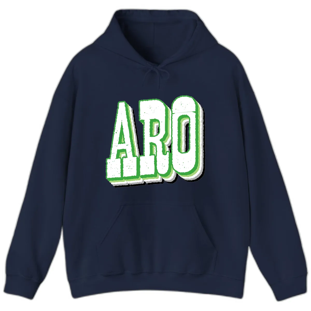 Aro Pride Design Hoodie in Navy