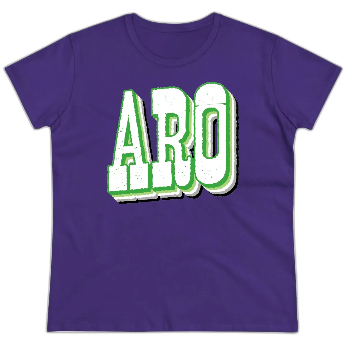Aro Pride Design Ladies Tee in Purple