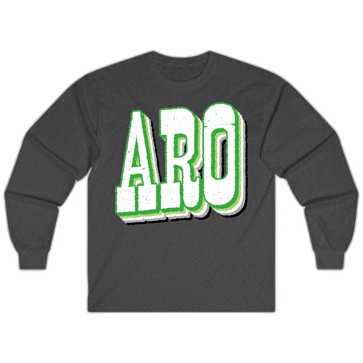 Aro Pride Design Long Sleeve in Dark Heather