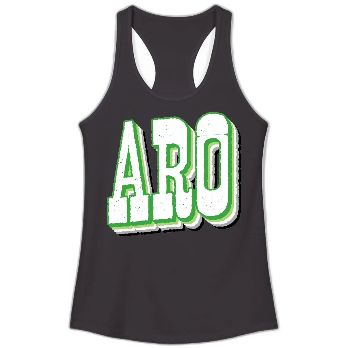 Aro Pride Design Ladies Tank in Black