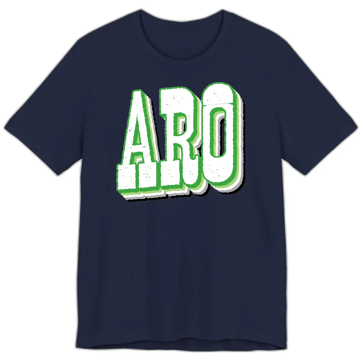 Aro Pride Design Premium T-Shirt in Navy