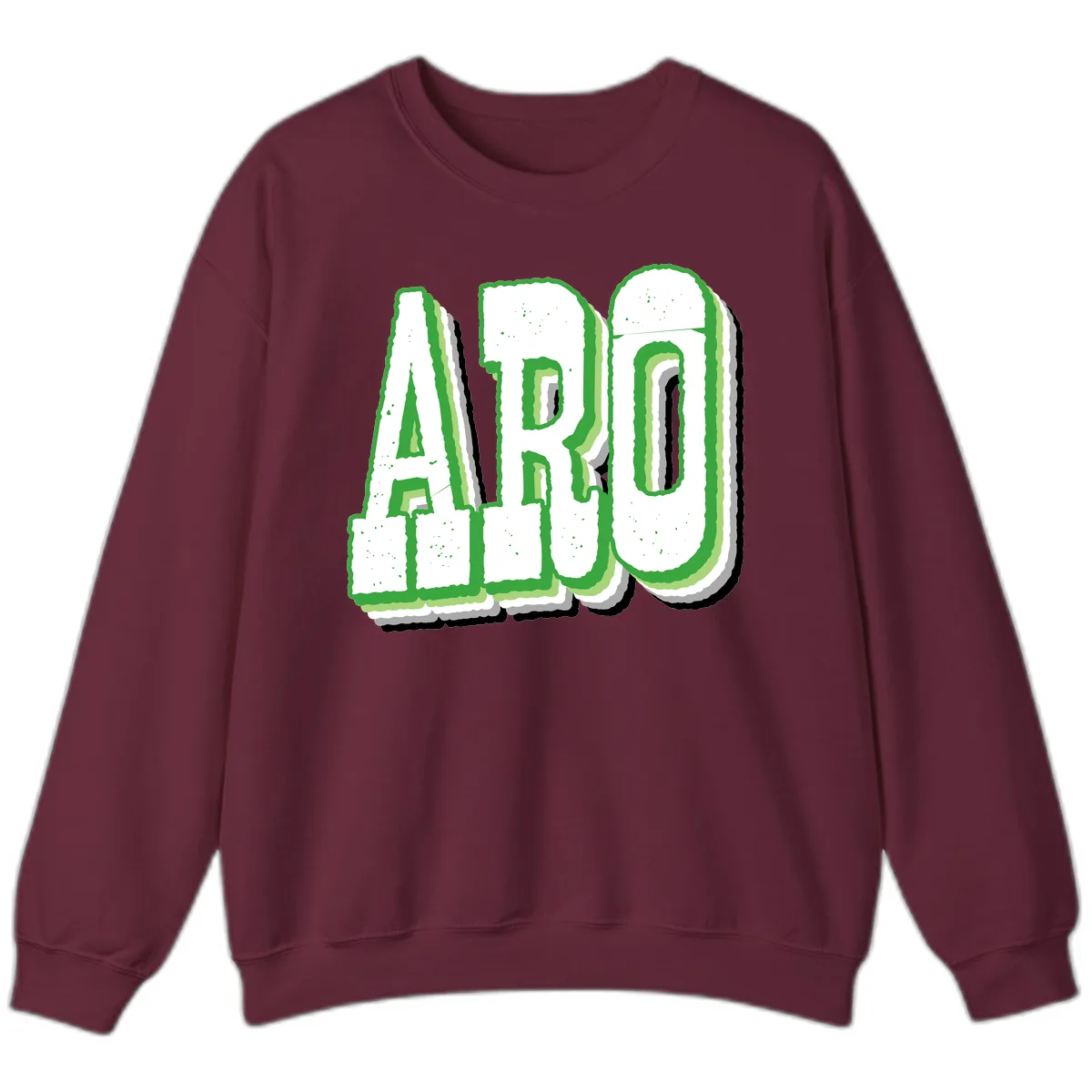 Aro Pride Design Sweatshirt in Maroon