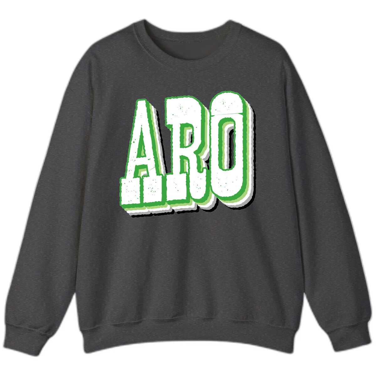 Aro Pride Design Sweatshirt in Dark Heather