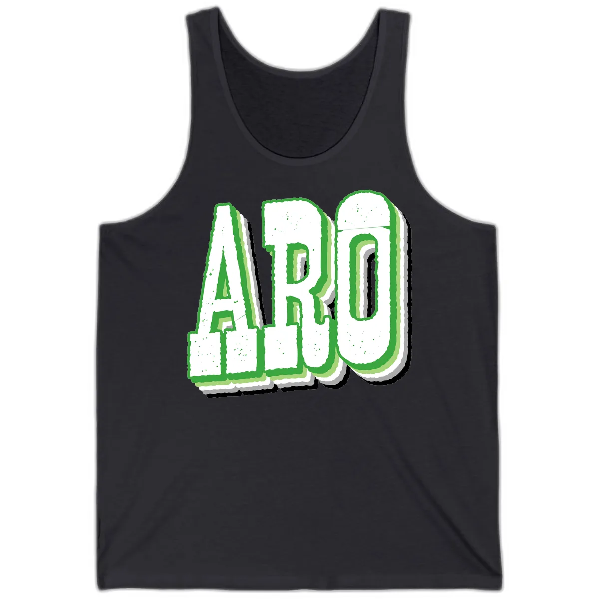 Aro Pride Design Tank in Dark Grey