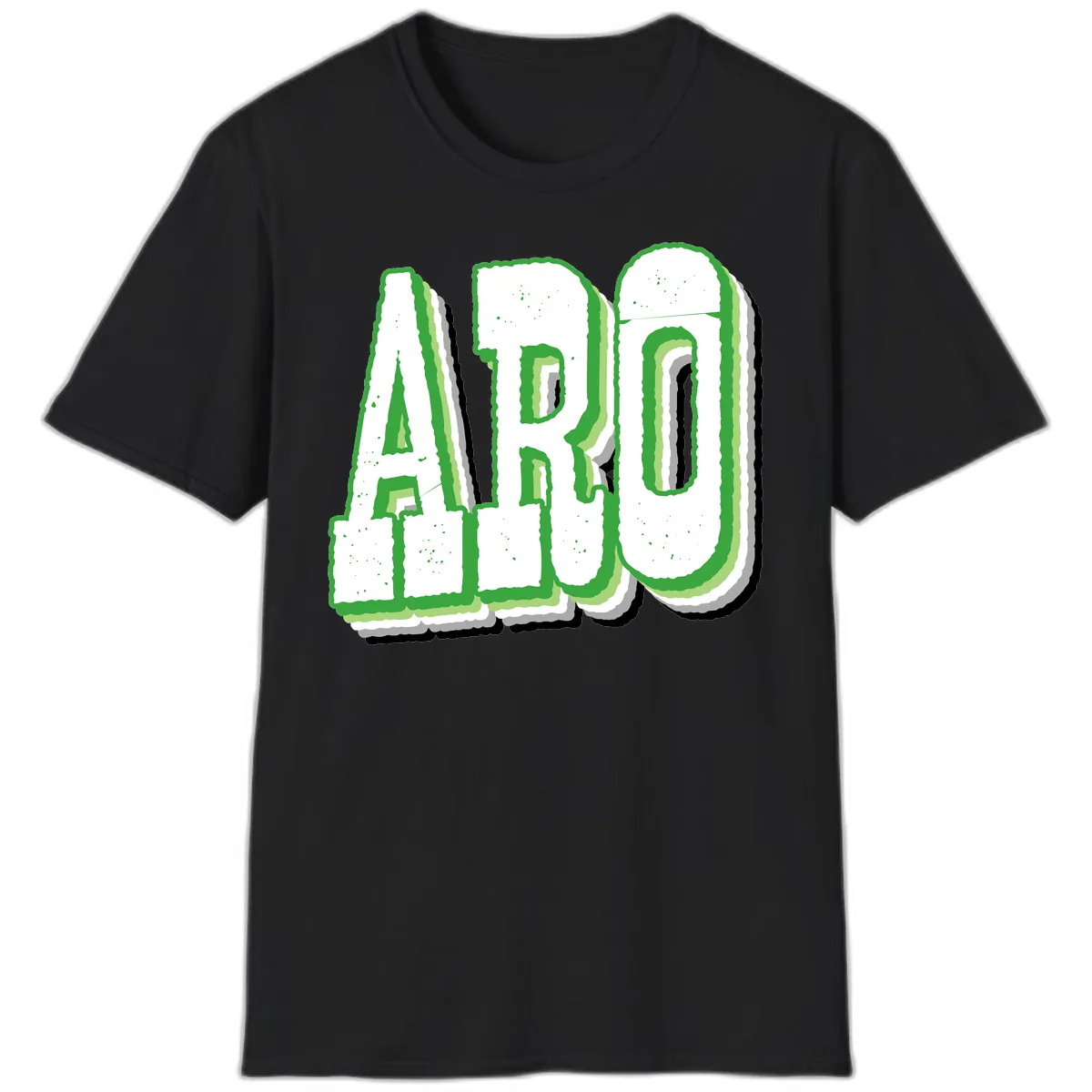 Aro Pride Design T-Shirt in Black