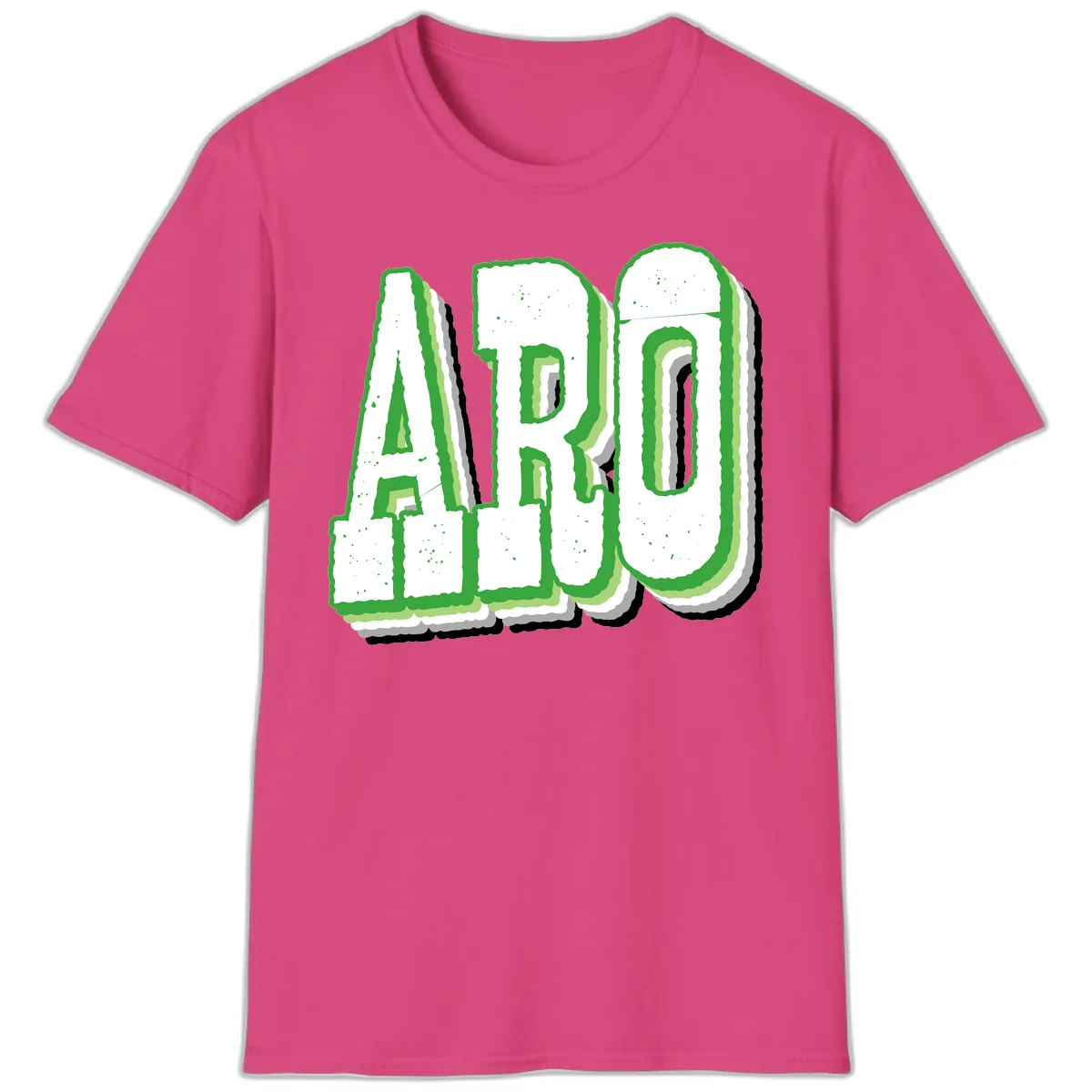 Aro Pride Design T-Shirt in Heliconia