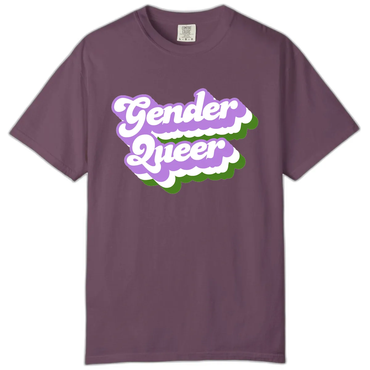 Gender Queer Pride Statement Comfort Color in Berry