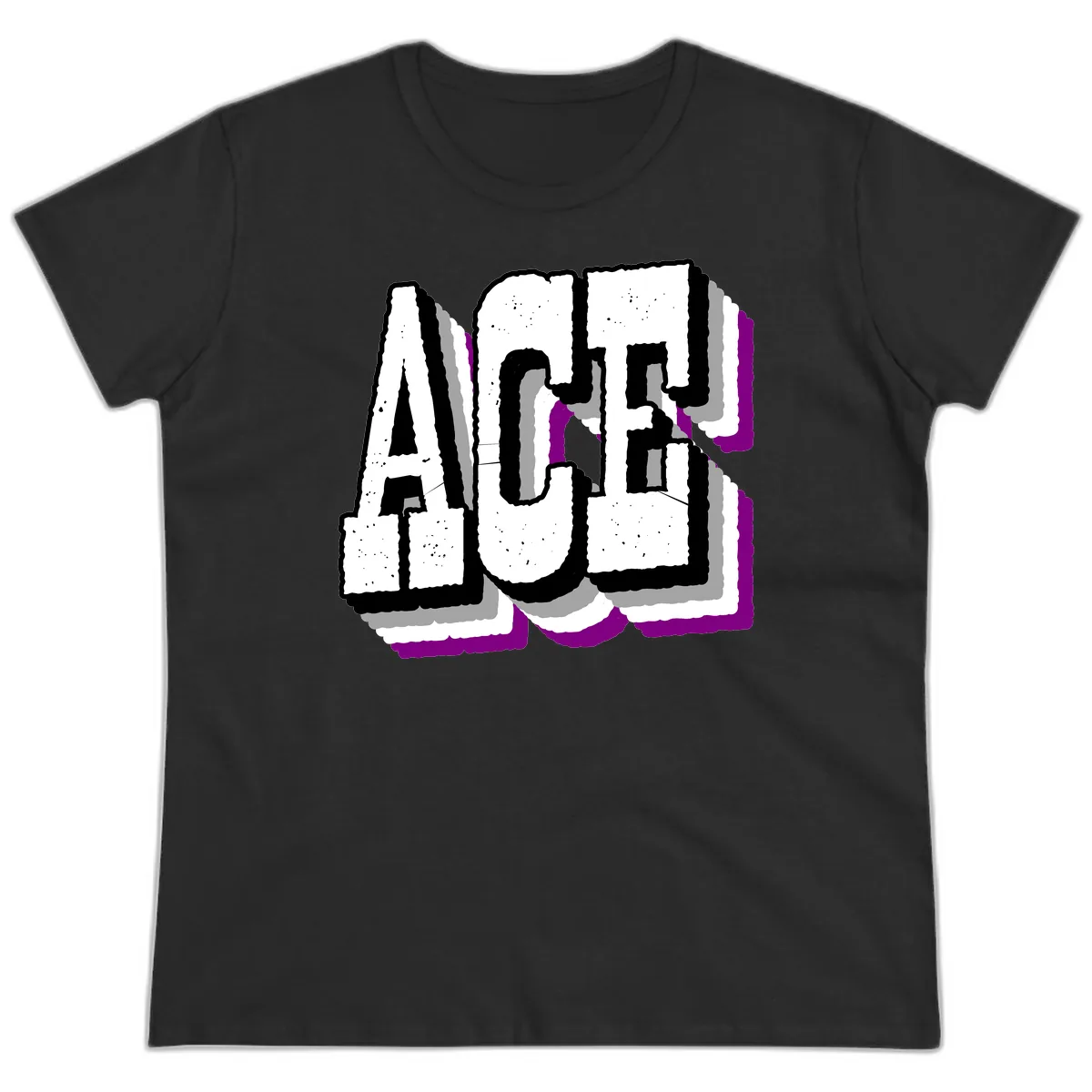 Alaska Cruise Adventure Typography Ladies Tee in Black