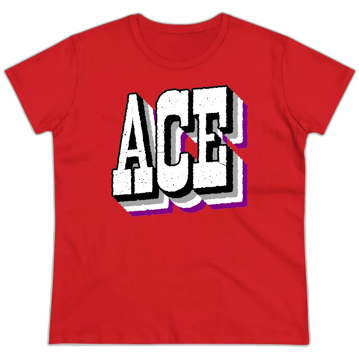 Alaska Cruise Adventure Typography Ladies Tee in Red