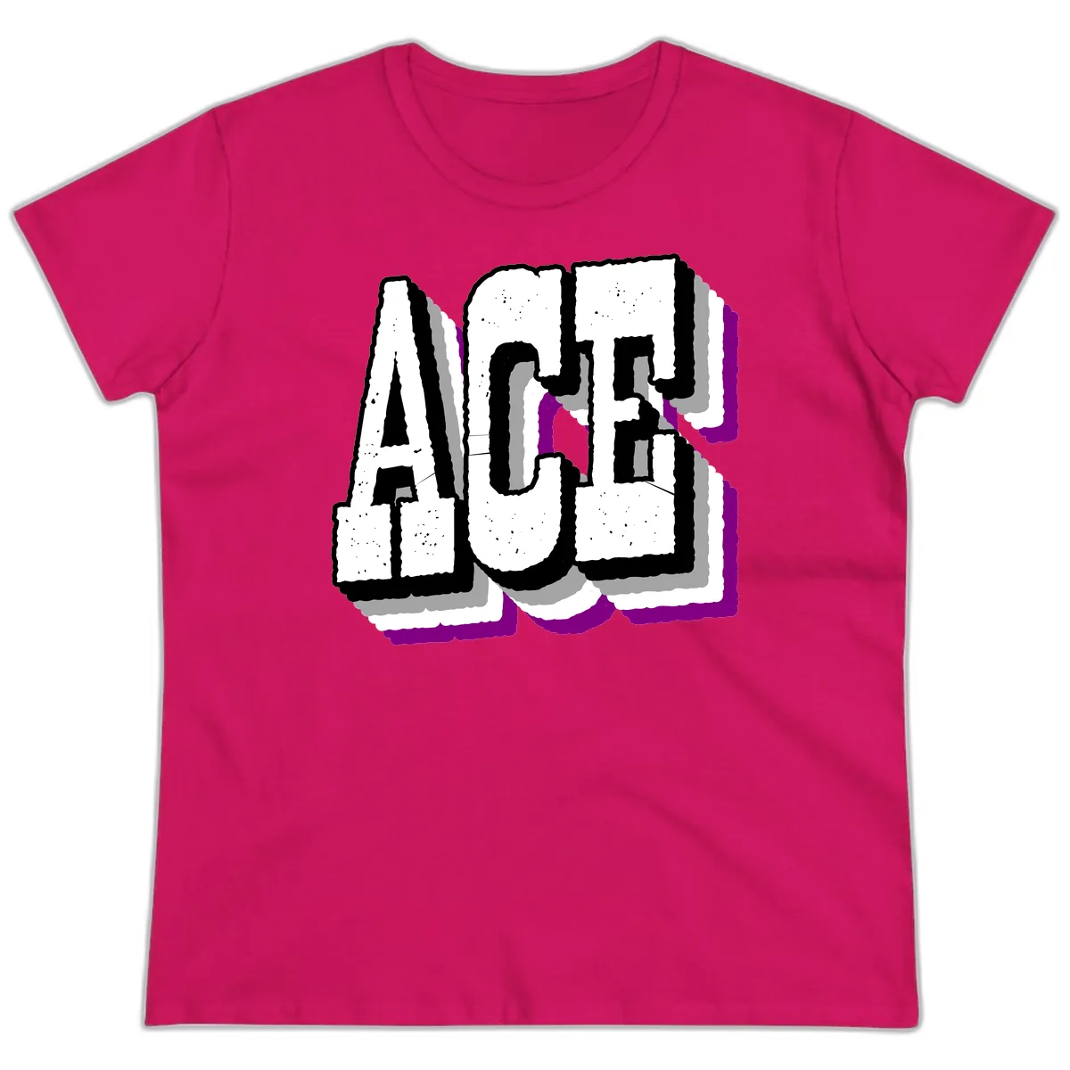 Alaska Cruise Adventure Typography Ladies Tee in Heliconia