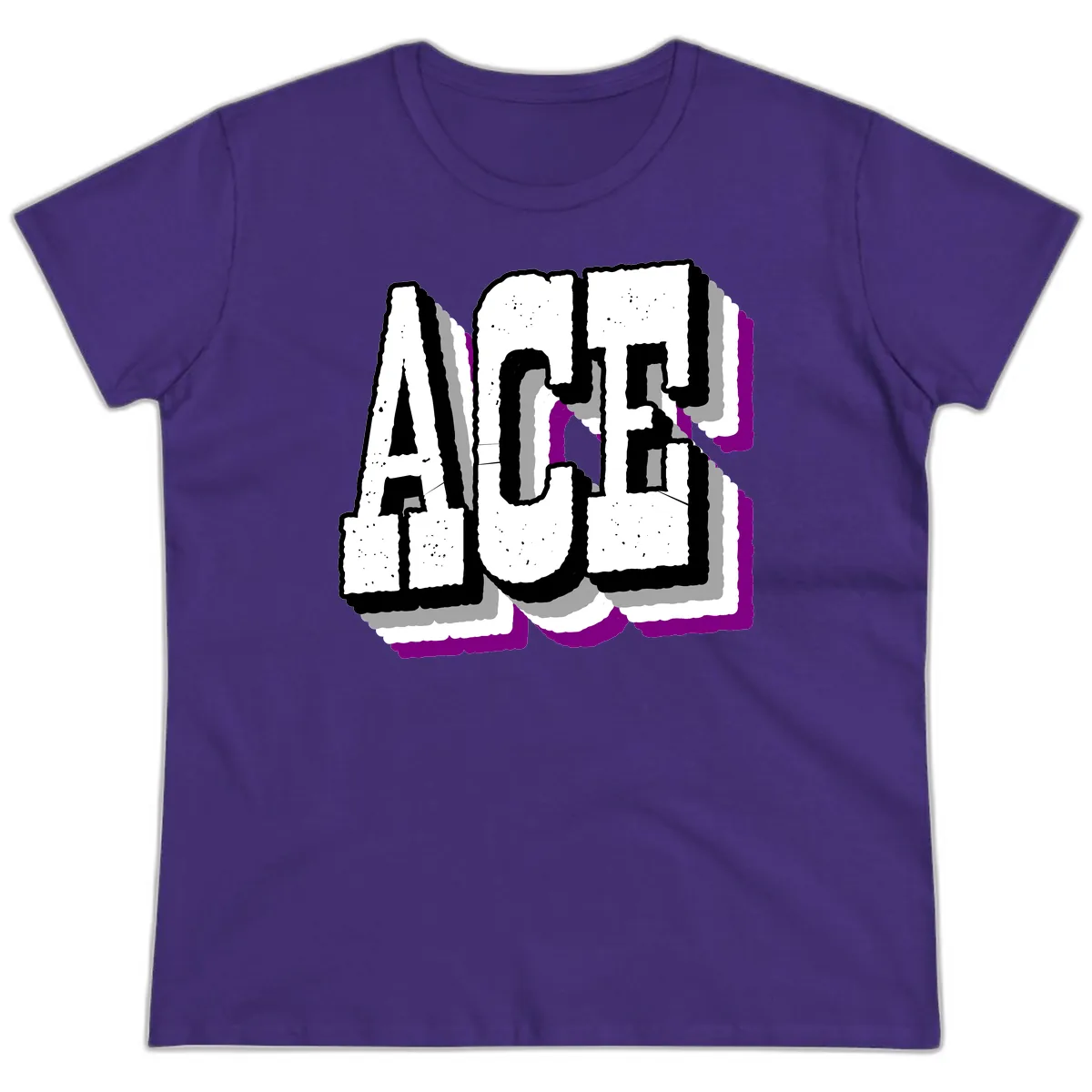 Alaska Cruise Adventure Typography Ladies Tee in Purple