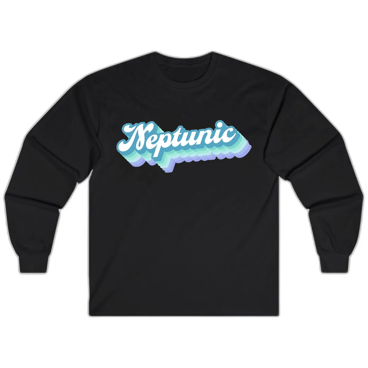 Neptune Cloud Typography Long Sleeve in Black