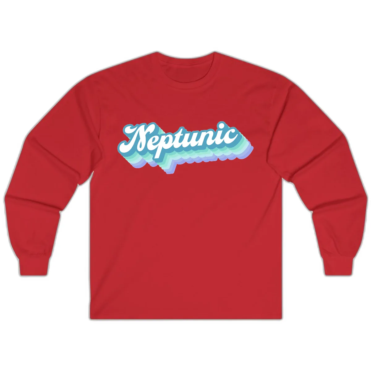 Neptune Cloud Typography Long Sleeve in Red