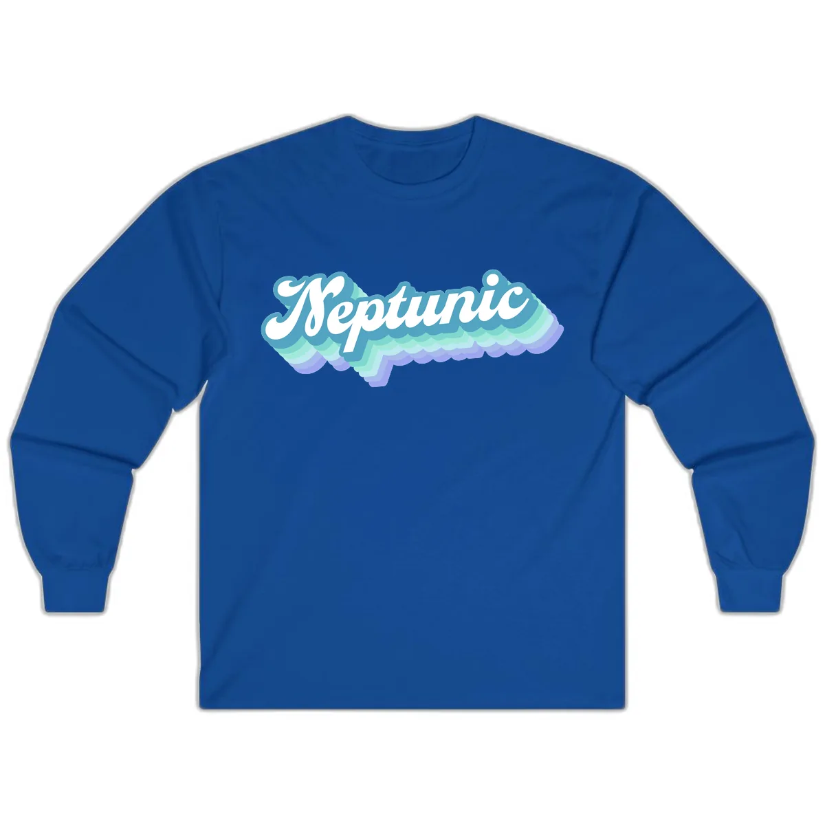 Neptune Cloud Typography Long Sleeve in Royal