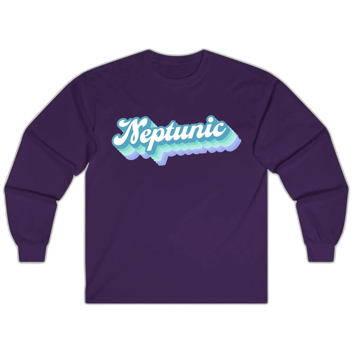 Neptune Cloud Typography Long Sleeve in Purple