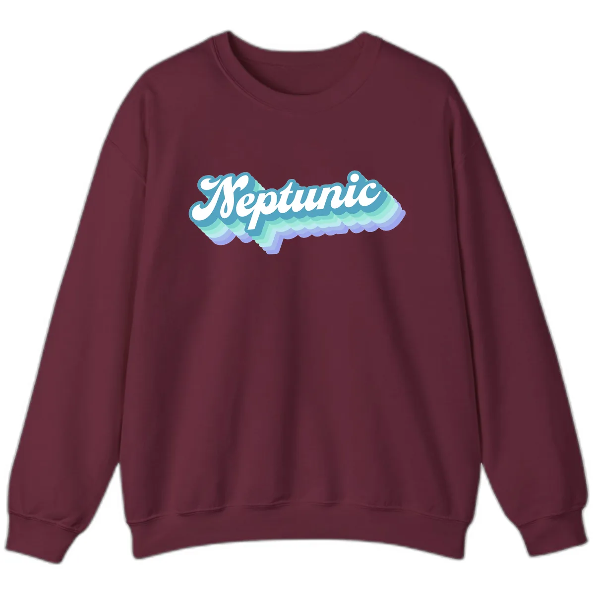 Neptune Cloud Typography Sweatshirt in Maroon