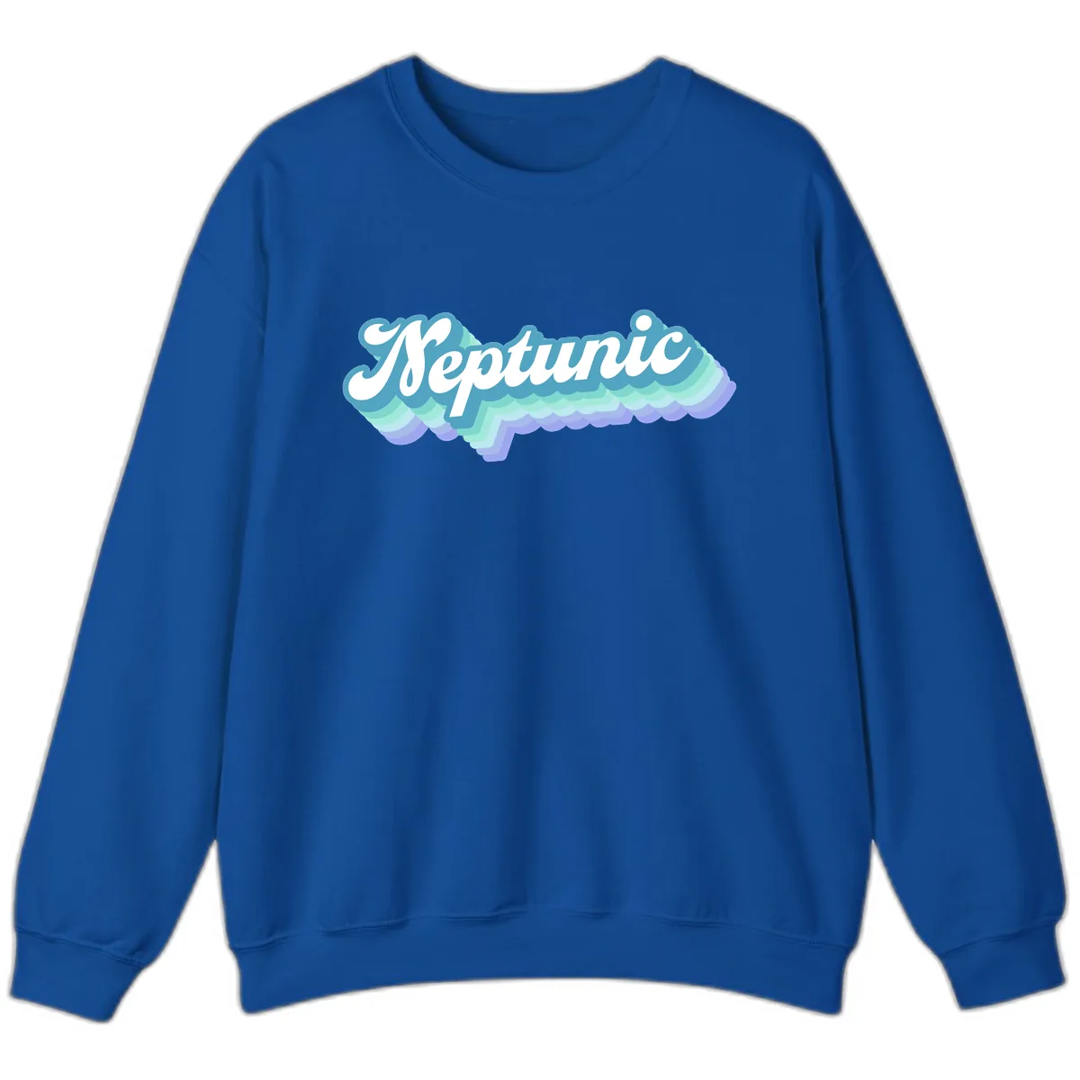 Neptune Cloud Typography Sweatshirt in Royal
