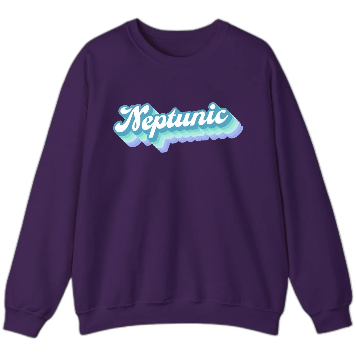 Neptune Cloud Typography Sweatshirt in Purple