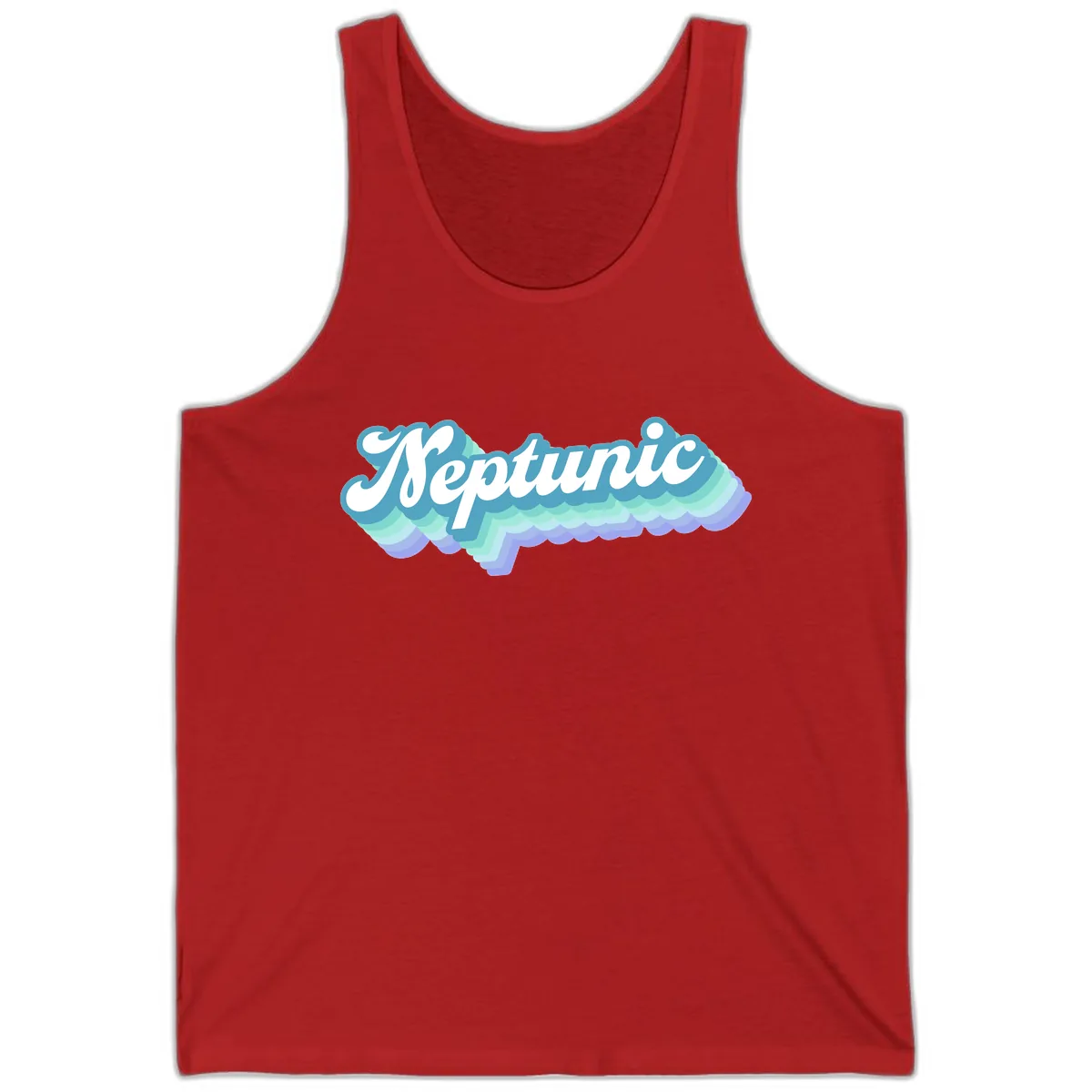 Neptune Cloud Typography Tank in Red