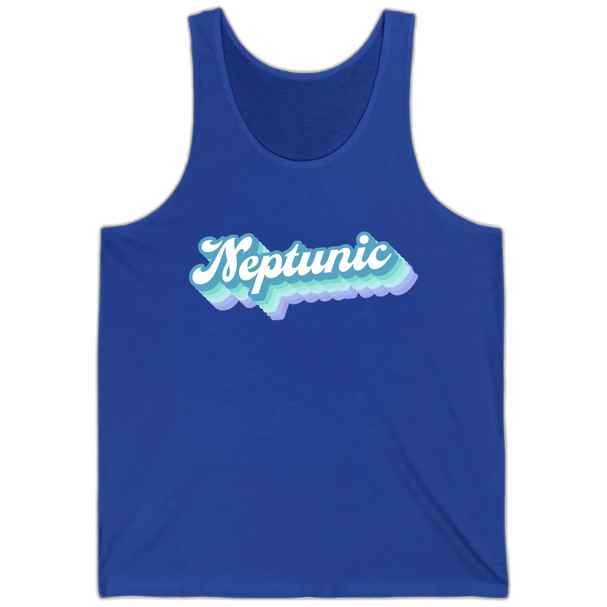 Neptune Cloud Typography Tank in True Royal